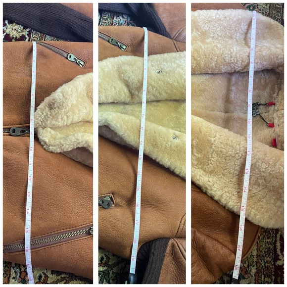 🚫SOLD🚫Doma Shearling Leather Jacket Coat Bomber - Picture 9 of 14